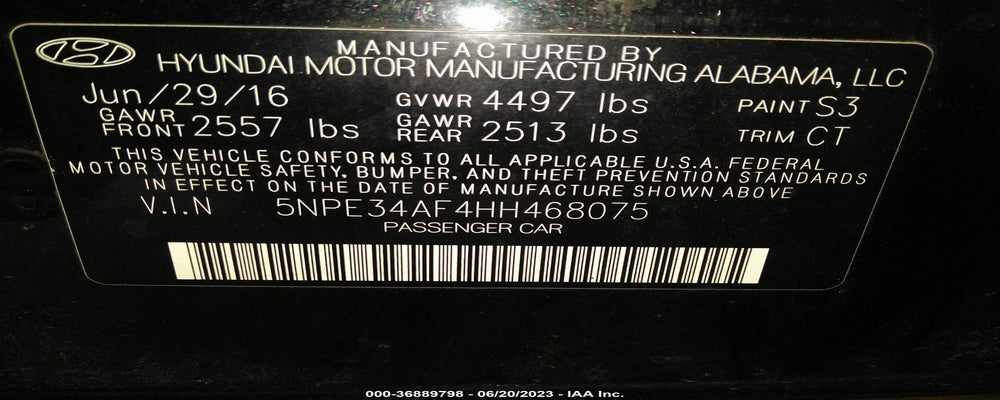 5NPE34AF4HH468075 2017 HYUNDAI SONATA photo no. 9