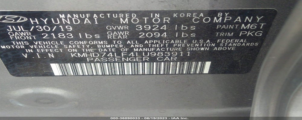 KMHD74LF4LU983911 2020 HYUNDAI ELANTRA photo no. 9