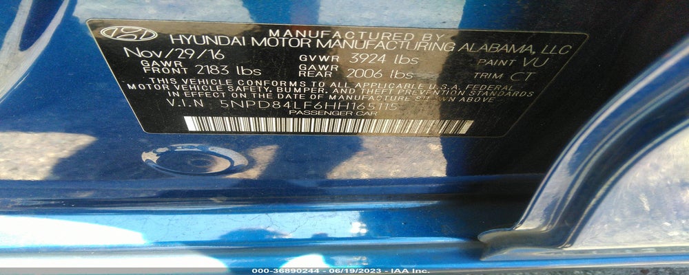 5NPD84LF6HH165115 2017 HYUNDAI ELANTRA photo no. 9