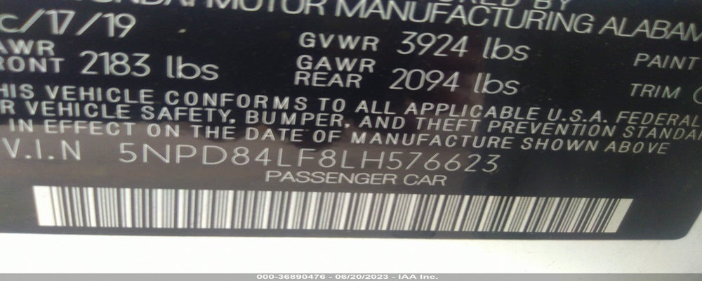 5NPD84LF8LH576623 2020 HYUNDAI ELANTRA photo no. 9