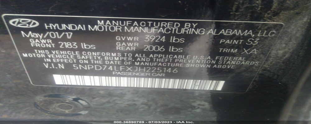5NPD74LFXJH225146 2018 HYUNDAI ELANTRA photo no. 9