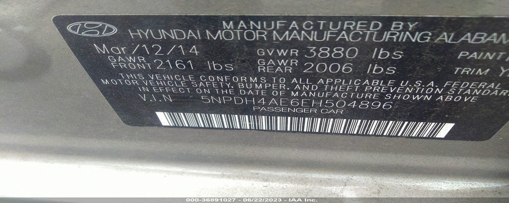 5NPDH4AE6EH504896 2014 HYUNDAI ELANTRA photo no. 9