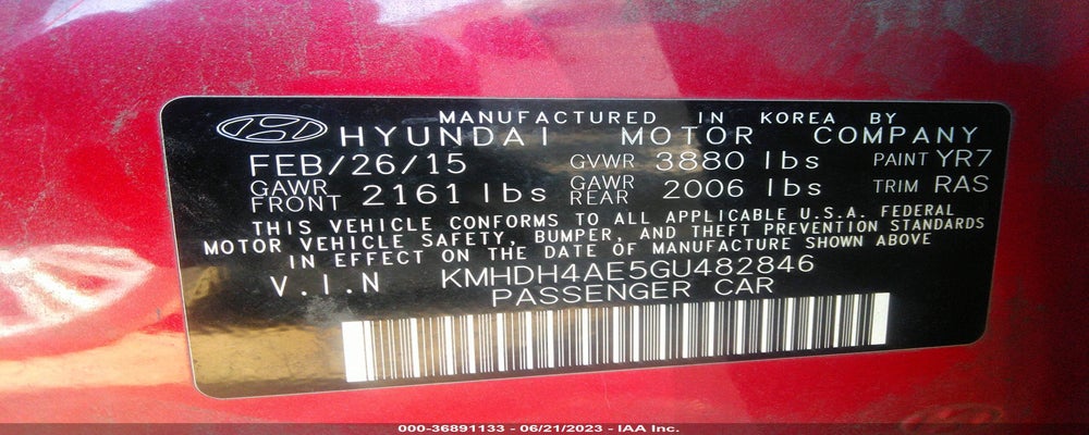 KMHDH4AE5GU482846 2016 HYUNDAI ELANTRA photo no. 9