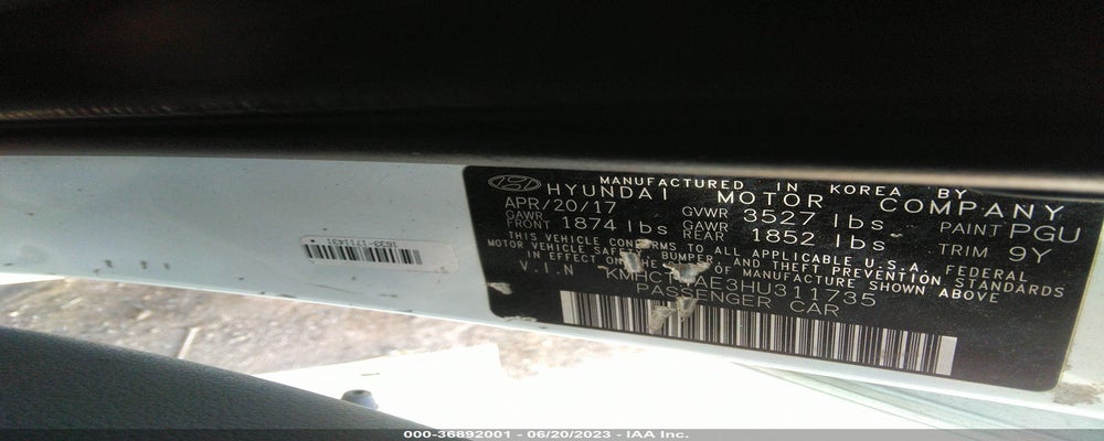 KMHCT4AE3HU311735 2017 HYUNDAI ACCENT photo no. 9