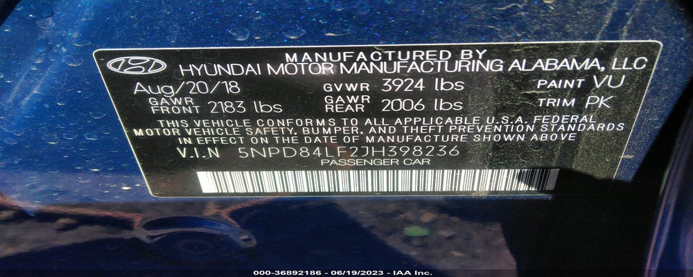 5NPD84LF2JH398236 2018 HYUNDAI ELANTRA photo no. 9