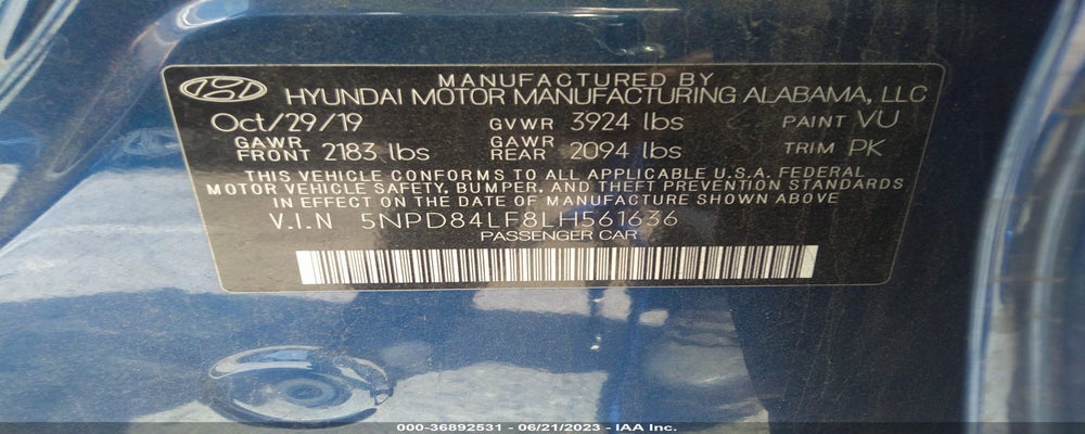 5NPD84LF8LH561636 2020 HYUNDAI ELANTRA photo no. 9