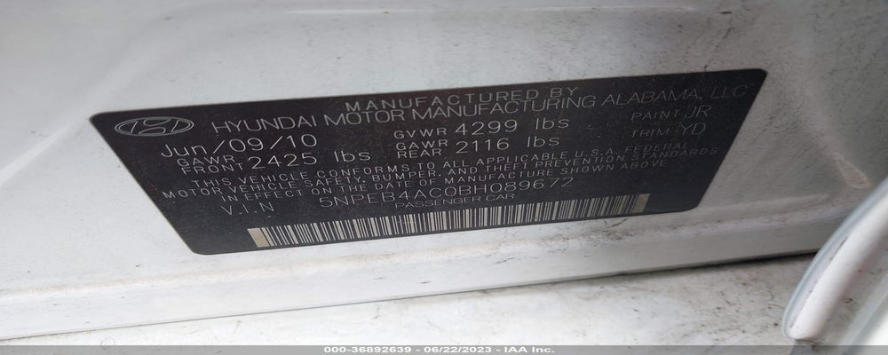 5NPEB4AC0BH089672 2011 HYUNDAI SONATA photo no. 9