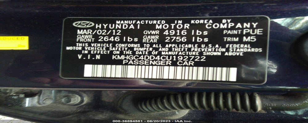 KMHGC4DD4CU192722 2012 HYUNDAI GENESIS photo no. 9