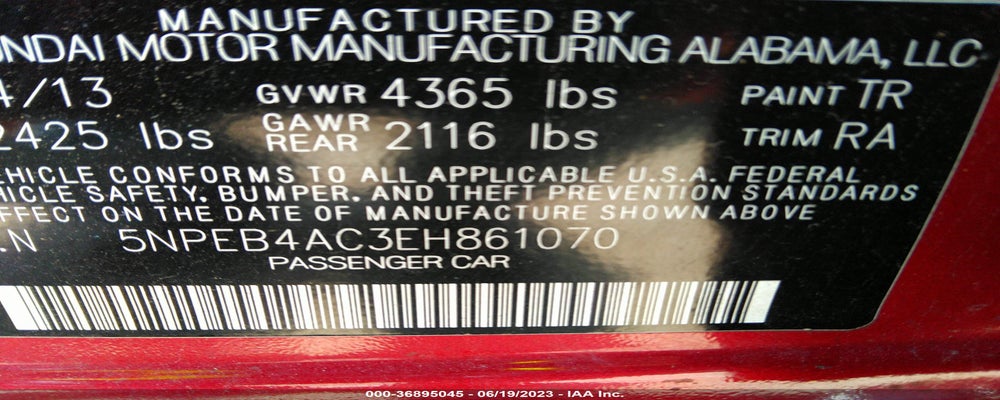 5NPEB4AC3EH861070 2014 HYUNDAI SONATA photo no. 9