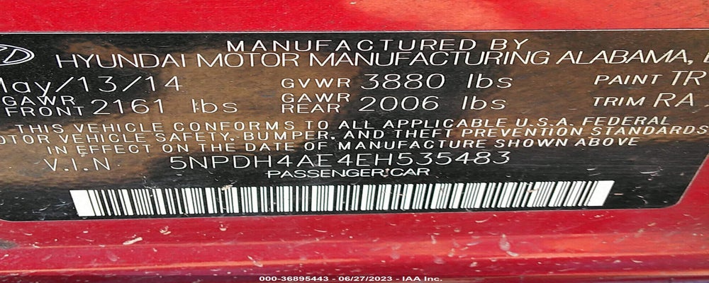 5NPDH4AE4EH535483 2014 HYUNDAI ELANTRA photo no. 9