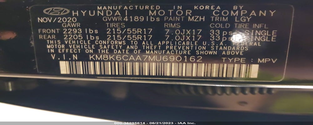 KM8K6CAA7MU690162 2021 HYUNDAI KONA photo no. 9