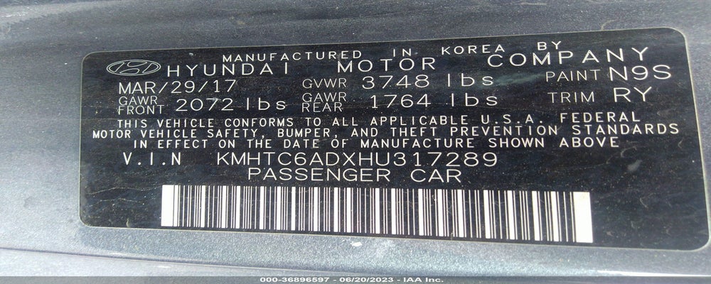 KMHTC6ADXHU317289 2017 HYUNDAI VELOSTER photo no. 9
