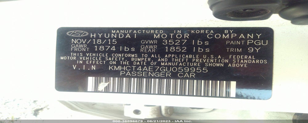 KMHCT4AE7GU059955 2016 HYUNDAI ACCENT photo no. 9