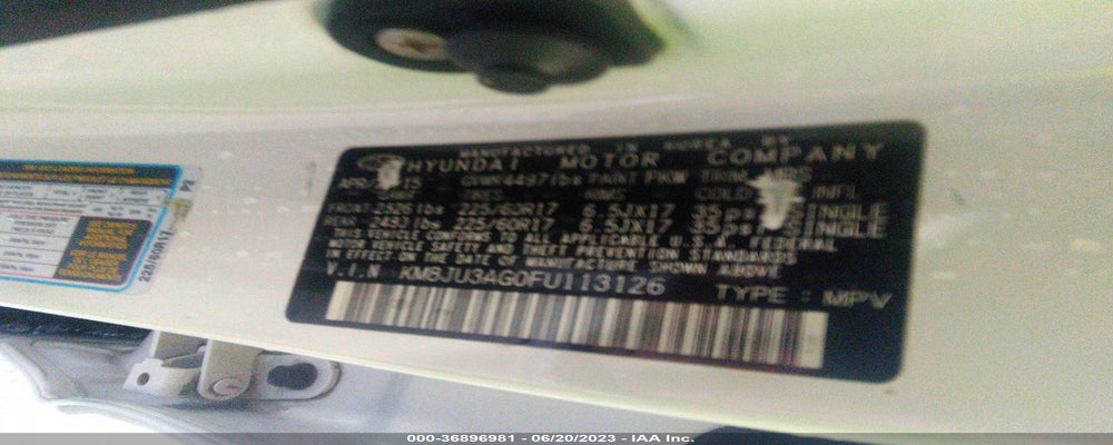 KM8JU3AG0FU113126 2015 HYUNDAI TUCSON photo no. 9
