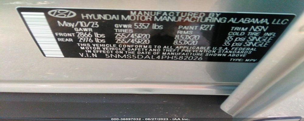 5NMS5DAL4PH582026 2023 HYUNDAI SANTA FE photo no. 9