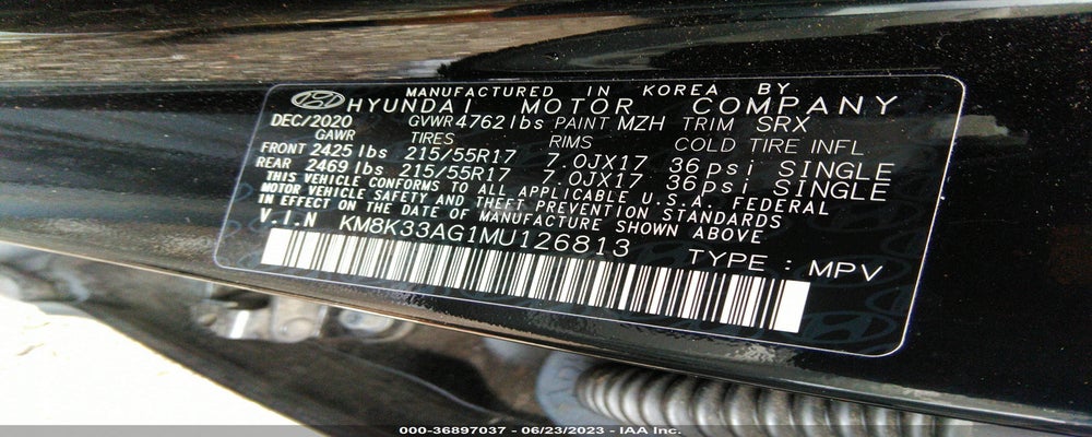 KM8K33AG1MU126813 2021 HYUNDAI KONA EV photo no. 9