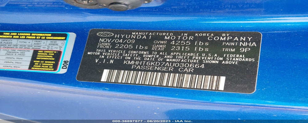 KMHHT6KD7AU030664 2010 HYUNDAI GENESIS COUPE photo no. 9
