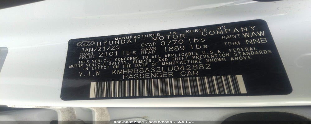KMHRB8A32LU042882 2020 HYUNDAI VENUE photo no. 9