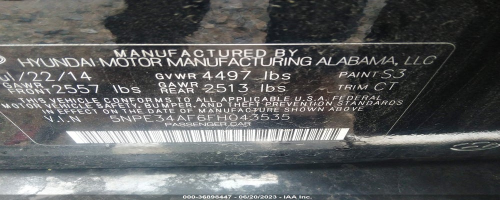 5NPE34AF6FH043535 2015 HYUNDAI SONATA photo no. 9