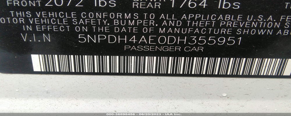 5NPDH4AE0DH355951 2013 HYUNDAI ELANTRA photo no. 9