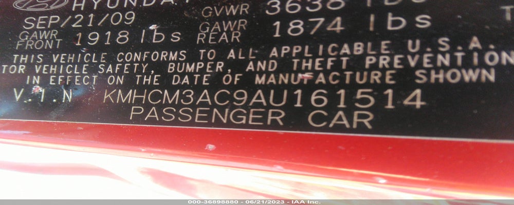 KMHCM3AC9AU161514 2010 HYUNDAI ACCENT photo no. 9