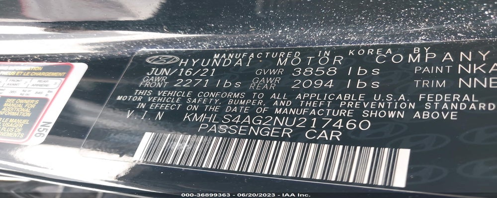 KMHLS4AG2NU217460 2022 HYUNDAI ELANTRA photo no. 9