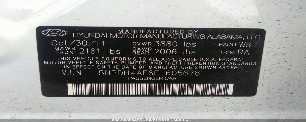 5NPDH4AE6FH605678 2015 HYUNDAI ELANTRA photo no. 9