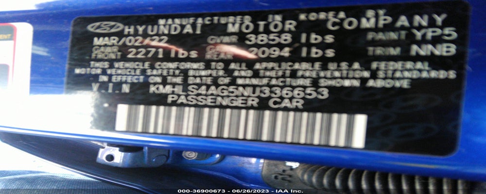 KMHLS4AG5NU336653 2022 HYUNDAI ELANTRA photo no. 9