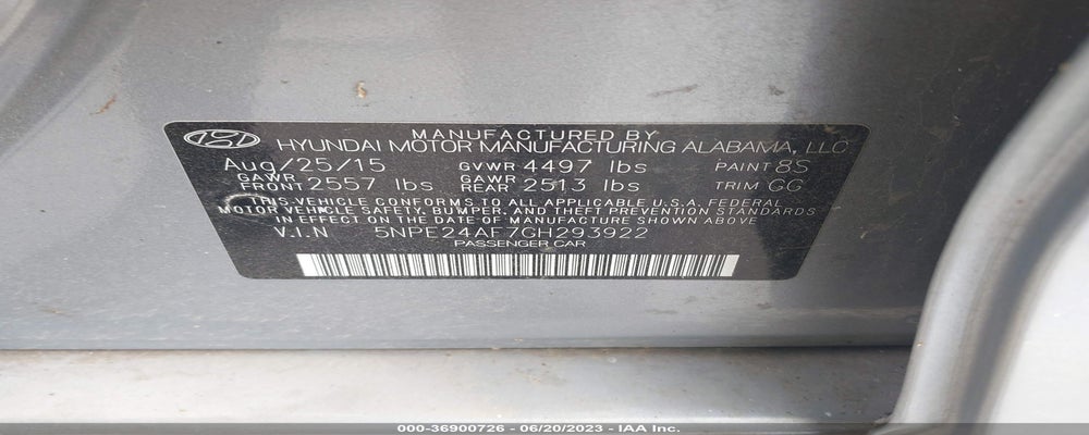5NPE24AF7GH293922 2016 HYUNDAI SONATA photo no. 9