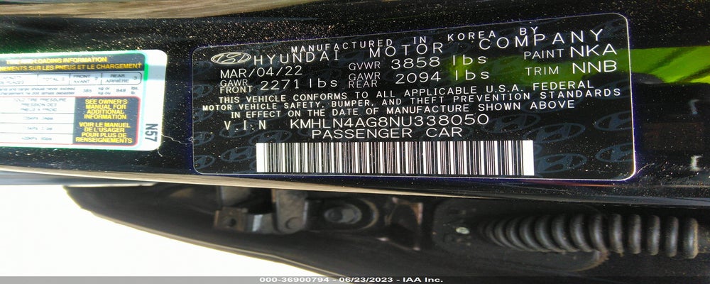 KMHLN4AG8NU338050 2022 HYUNDAI ELANTRA photo no. 9