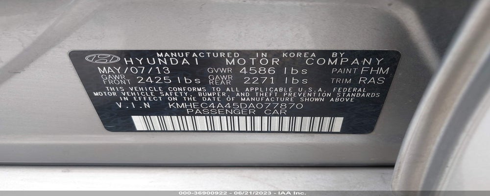 KMHEC4A45DA077870 2013 HYUNDAI SONATA HYBRID photo no. 9