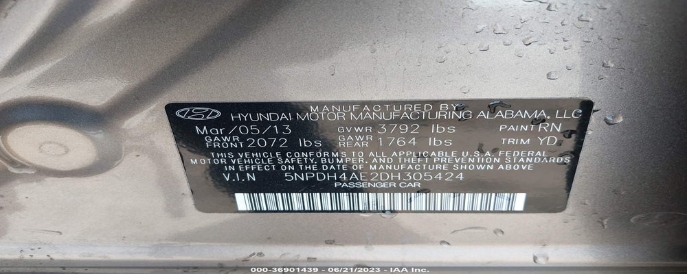5NPDH4AE2DH305424 2013 HYUNDAI ELANTRA photo no. 9