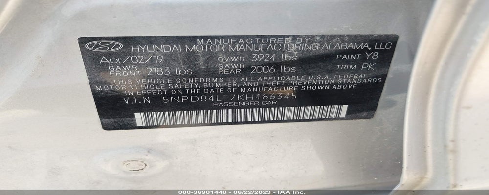 5NPD84LF7KH486345 2019 HYUNDAI ELANTRA photo no. 9