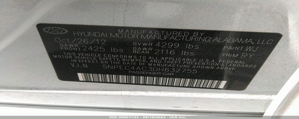 5NPEC4AC3DH632755 2013 HYUNDAI SONATA photo no. 9