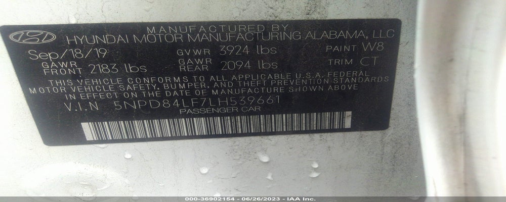 5NPD84LF7LH539661 2020 HYUNDAI ELANTRA photo no. 9