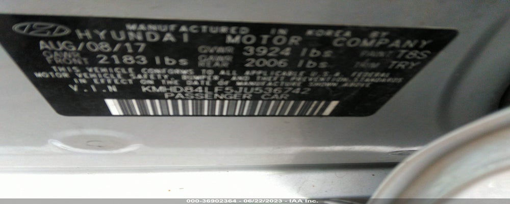 KMHD84LF5JU536742 2018 HYUNDAI ELANTRA photo no. 9