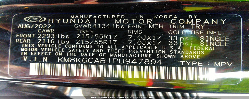 KM8K6CAB1PU947894 2023 HYUNDAI KONA photo no. 9