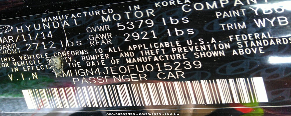 KMHGN4JE0FU015239 2015 HYUNDAI GENESIS photo no. 9