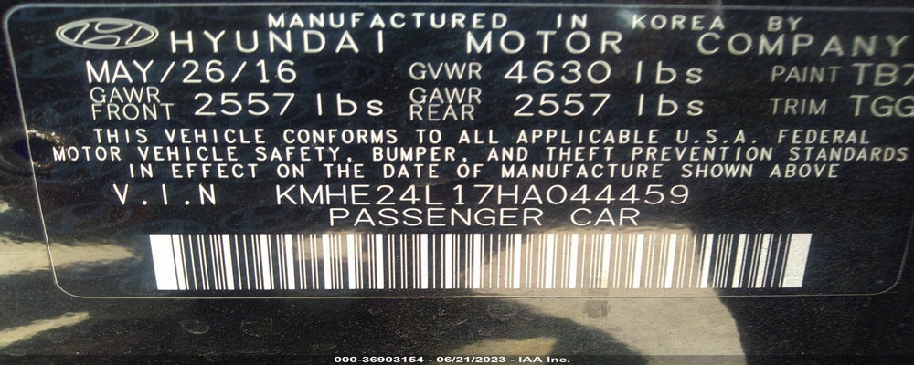 KMHE24L17HA044459 2017 HYUNDAI SONATA HYBRID photo no. 9