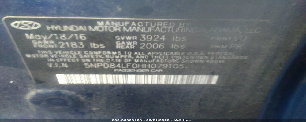5NPD84LF0HH079105 2017 HYUNDAI ELANTRA photo no. 9