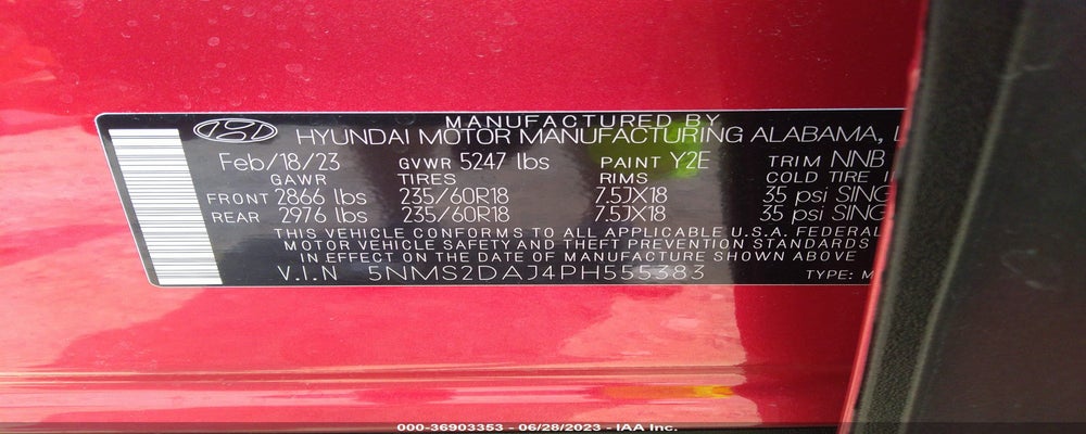 5NMS2DAJ4PH555383 2023 HYUNDAI SANTA FE photo no. 9