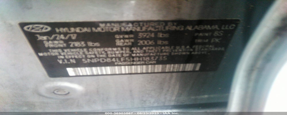 5NPD84LF5HH183735 2017 HYUNDAI ELANTRA photo no. 9