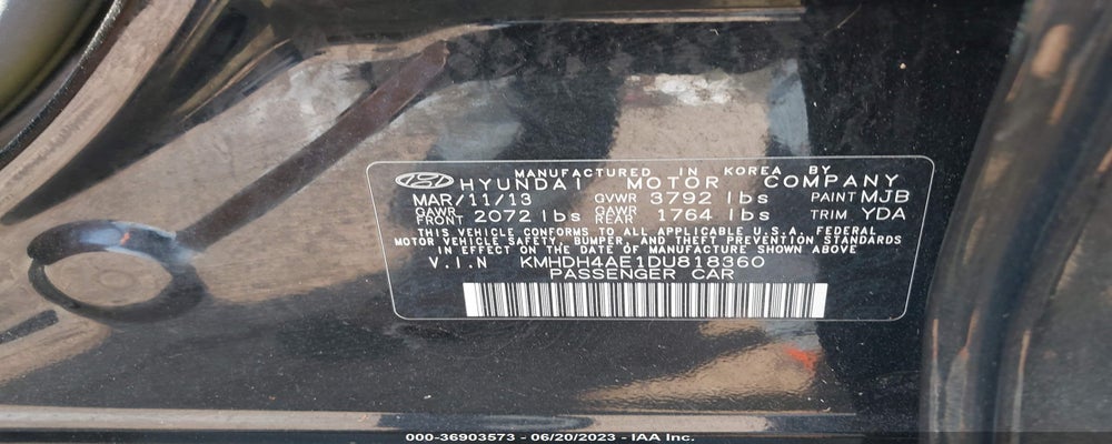 KMHDH4AE1DU818360 2013 HYUNDAI ELANTRA photo no. 9
