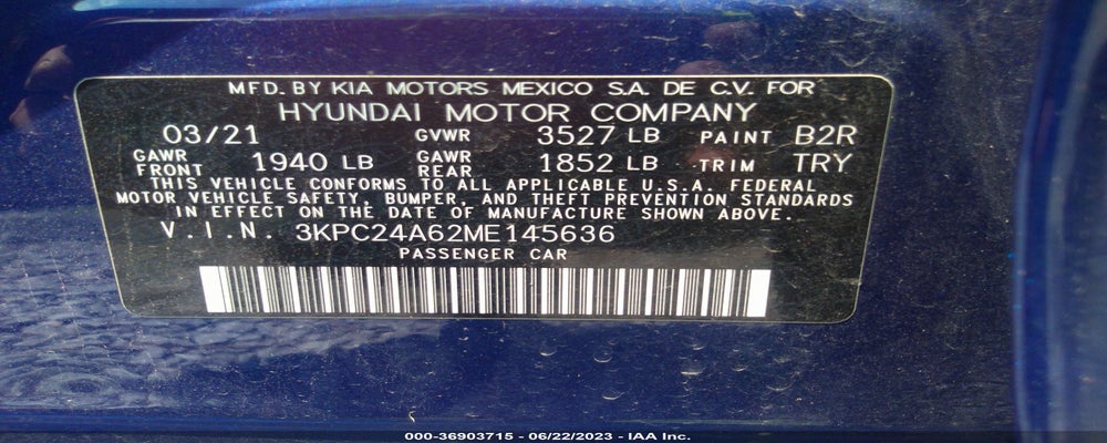 3KPC24A62ME145636 2021 HYUNDAI ACCENT photo no. 9