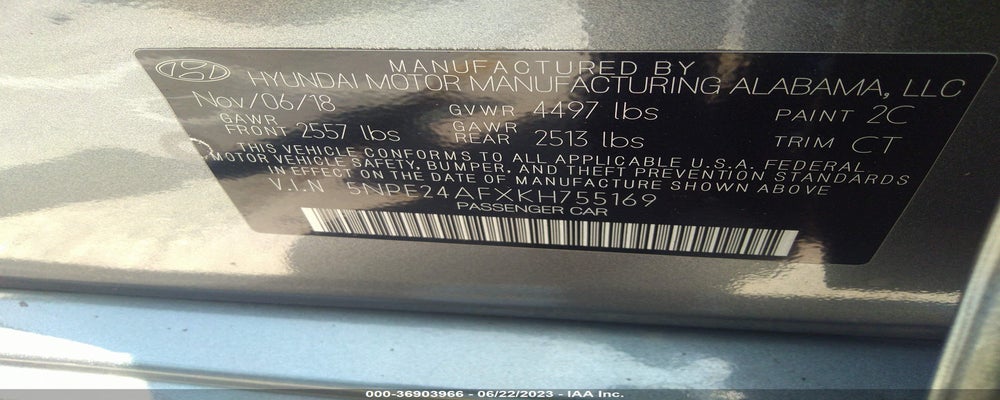 5NPE24AFXKH755169 2019 HYUNDAI SONATA photo no. 9