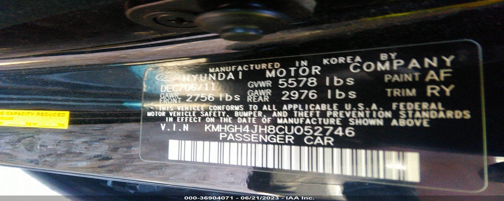 KMHGH4JH8CU052746 2012 HYUNDAI EQUUS photo no. 9