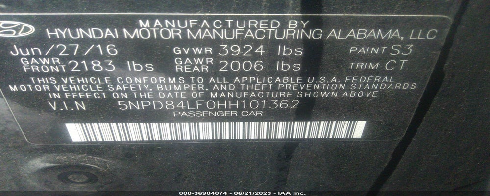 5NPD84LF0HH101362 2017 HYUNDAI ELANTRA photo no. 9