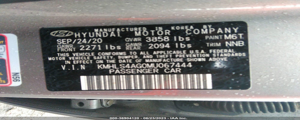 KMHLS4AG0MU067444 2021 HYUNDAI ELANTRA photo no. 9