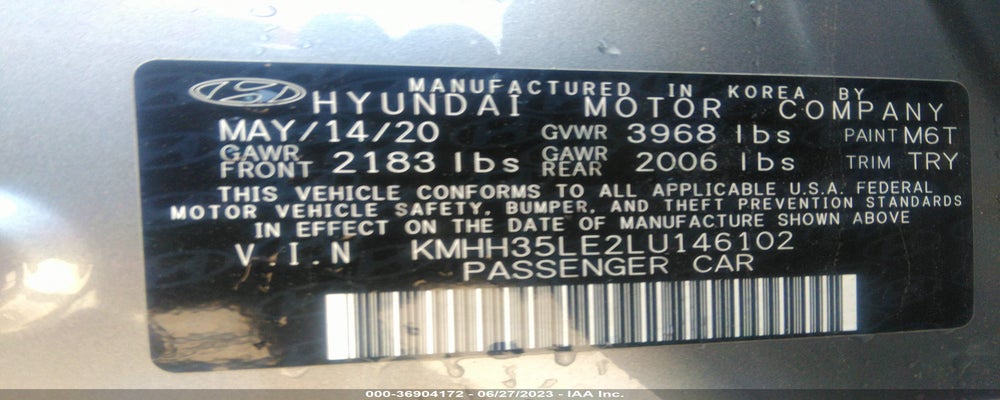 KMHH35LE2LU146102 2020 HYUNDAI ELANTRA GT photo no. 9