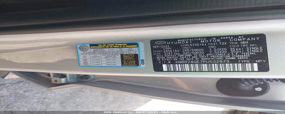 KM8R74GE7PU532873 2023 HYUNDAI PALISADE photo no. 9